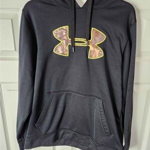 Under Armour Charcoal Hoodie with Lime Logo